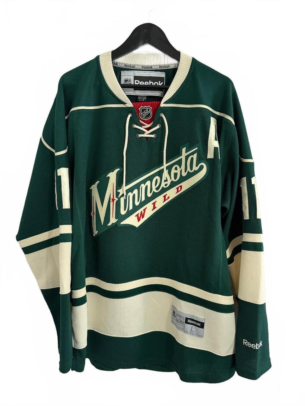 Zach Parise Minnesota Wild Green NHL Hockey Jersey Size L
